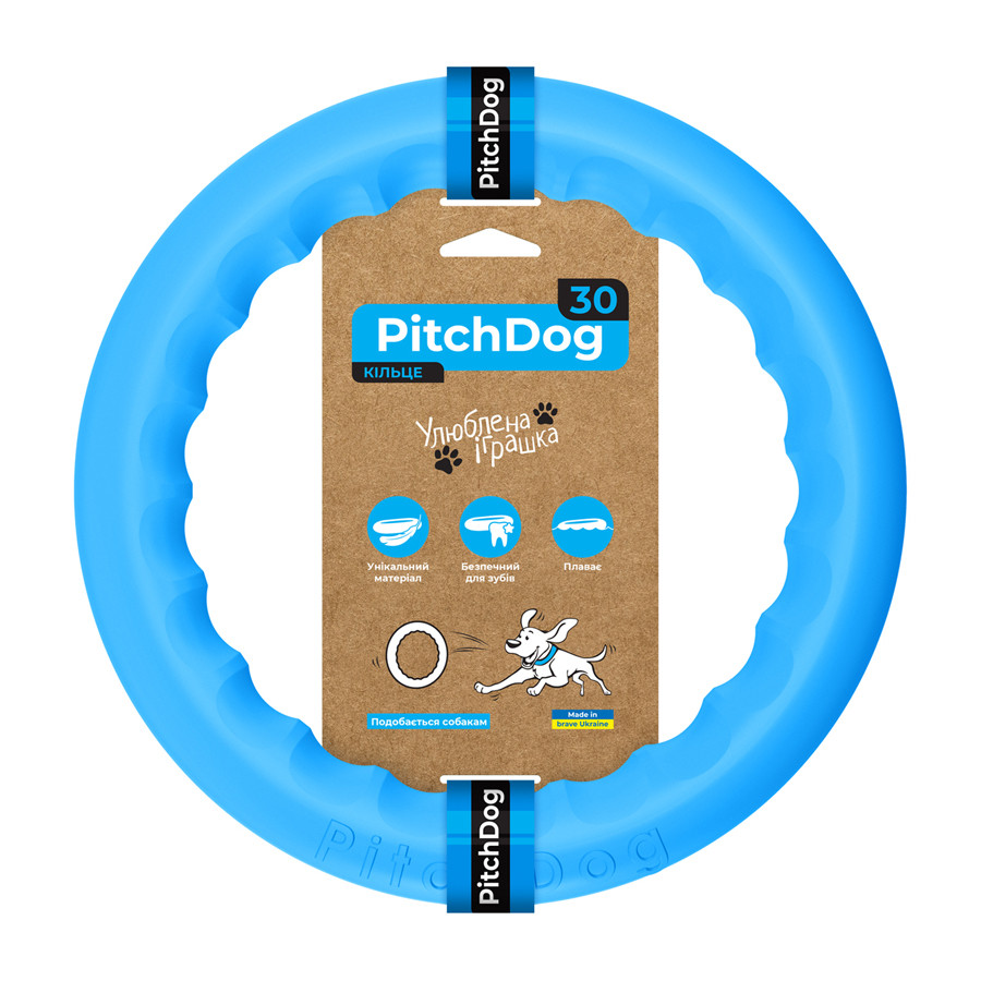 Кільце для апортировки PitchDog30, діаметр 28 см, блакитний Коломыя - изображение 1
