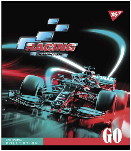 Зошит для записів А5/24 кл. "YES" "Racing championship" мат. ВДЛ+УФ-виб.+мікроембосінг 766836, шт Київ - фото 1