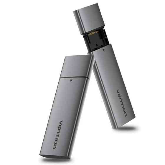 Зовнішня кишеня для SSD M.2 (NVME) M-key USB Type-C 3.2 сіра Vention Винница