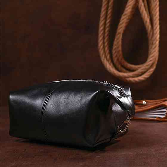 Стильная глянцевая косметичка Shvigel 16403 Черный Киев