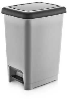 Відро з педаллю 15л вузьке "ELIF" сіре Харків - фото 3