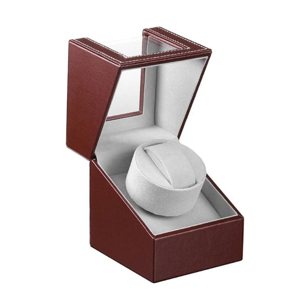 Ротомат, Віндер, Скринька для автопідзаводу годинника (Watch Winder), 1 слот, тихий мотор, екошкіра Київ - фото 7