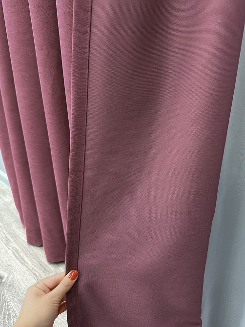 Комплект готових штор VR-Textil Мікровелюр Petek № 1490ш Рожевий 200х290 см 2 шт (32-529) Київ - фото 7