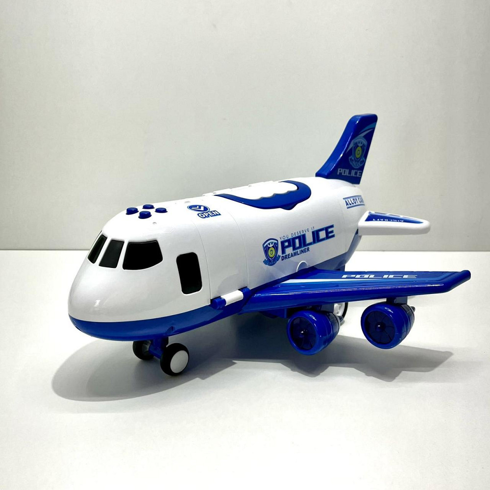 Літак вантажний звук підсвічування парогенератор інерція гумові колеса масштаб 1:64 Синій (660 A-311) Чернігів - фото 4