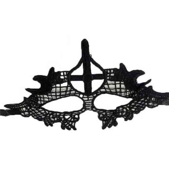 Карнавальная маска ажурная с крестом one size черный Киев