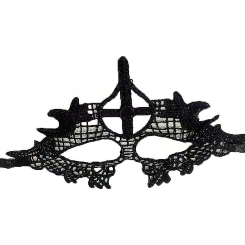 Карнавальная маска ажурная с крестом one size черный Киев - изображение 1
