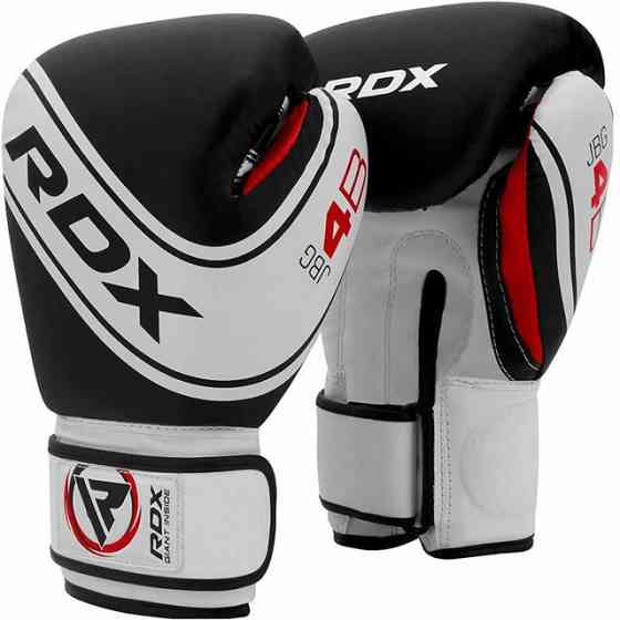 Боксерські рукавиці RDX 4B Robo Kids White/Black 6 унцій (капа в комплекті) Кам'янське