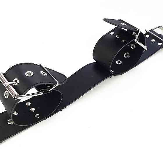 Нашийник з наручниками із натуральної шкіри Art of Sex - Bondage Collar with Handcuffs Sex Aura Київ
