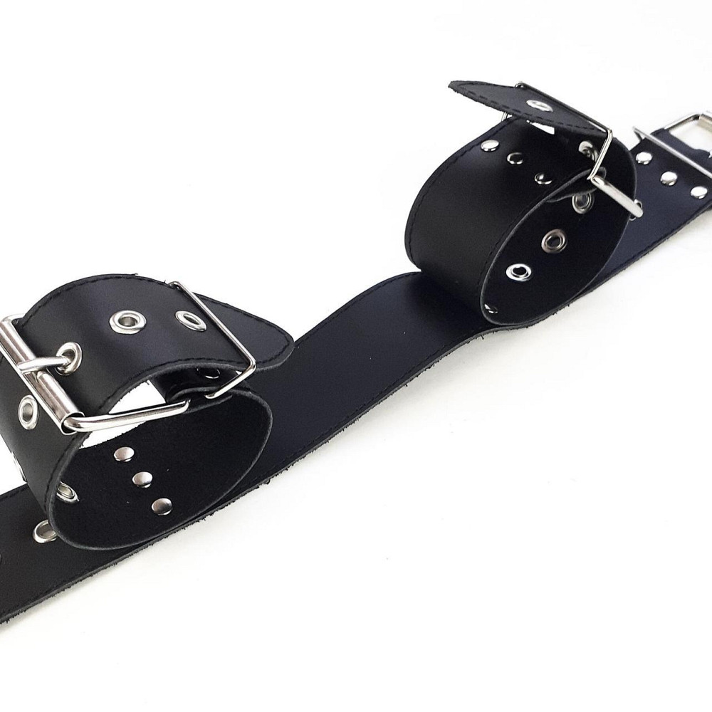 Нашийник з наручниками із натуральної шкіри Art of Sex - Bondage Collar with Handcuffs Sex Aura Київ - фото 6