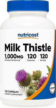 Расторопша Nutricost Milk Thistle 1000 mg 120 Capsules Луцк