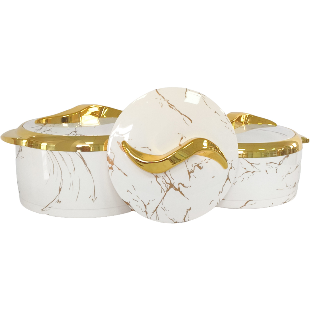 Набор термосов для еды 3в1 термоконтейнеры для сервировки стола, для хранения горячей и холодной пищи 2.5-2-1.5 л,белый Каменец-Подольский - изображение 8