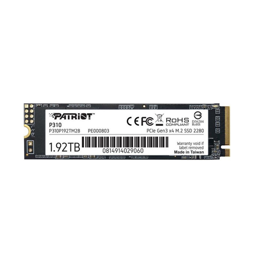 SSD диск накопитель M.2 Patriot P310 1920GB NVMe 2280 PCIe 3.0x4 3D NAND TLC P310P192TM28 Одесса - изображение 1