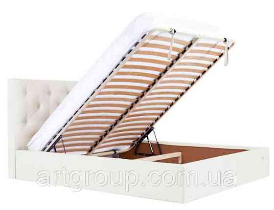 Ліжко-подіум BristolNew Design Comfort 120×190см З підйомним механізмом та нішею для білизни Екошкіра Білий Дніпро