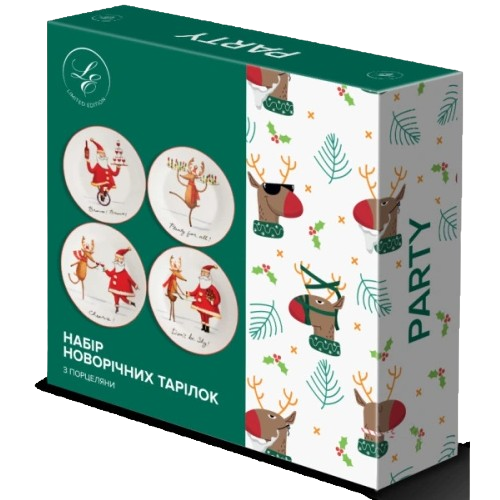 Тарілка LIMITED EDITION NY PARTY /НАБІР/ 4Х19 см /в ас-ті в уп. Житомир