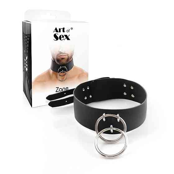 Чоловічий чокер із натуральної шкіри Art of Sex - Zane Collar Sex Aura Київ