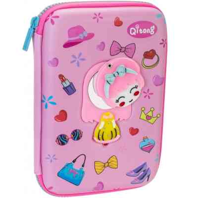 Пенал Cool For School со скрытым зеркальцем 1 отделение с органайзером розовый (QT-5760-Pink) Винница
