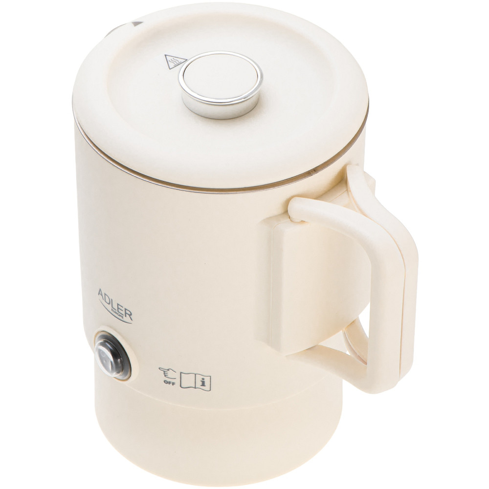 Електрочайник Adler AD 1388b дорожній 650Вт/ 0.8л/ подвійні стінки/ автовимкнення/бежевий Вінниця - фото 5