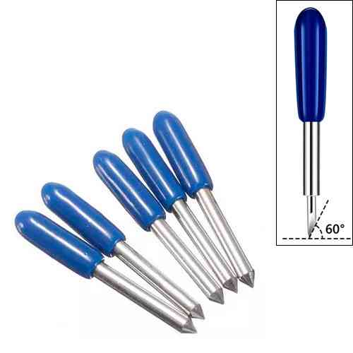 Сменные ножи для плоттера 60° вольфрамовые лезвия 10 шт синие колпачки Киев