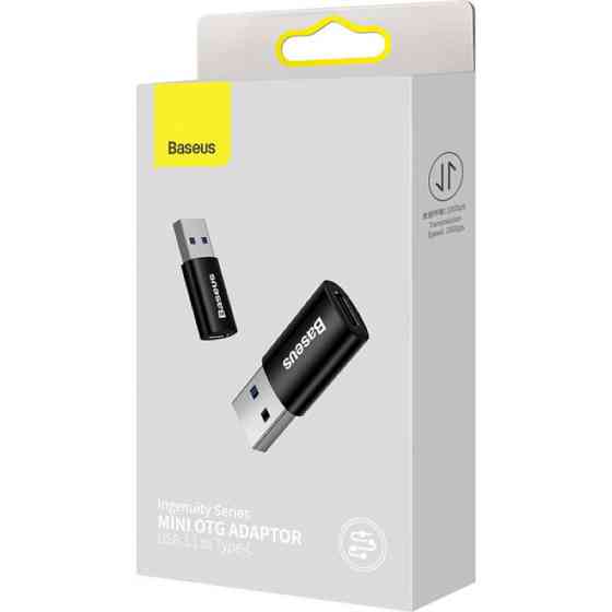 Адаптер Baseus Mini OTG USB-C черный Киев