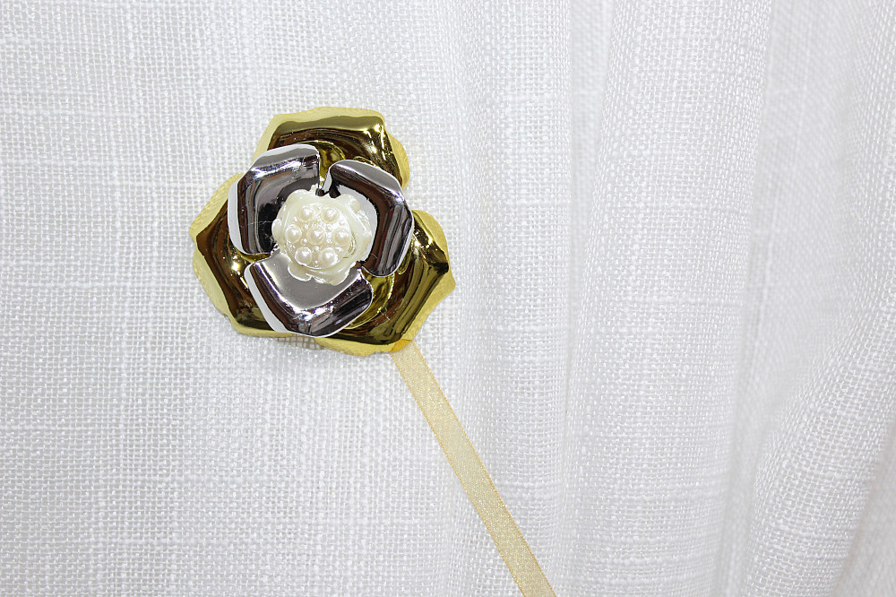 Магніти для штор і гардин (128м) Едельвейс набір 2 шт Золотистий з сріблястим (81-039) Київ - фото 2