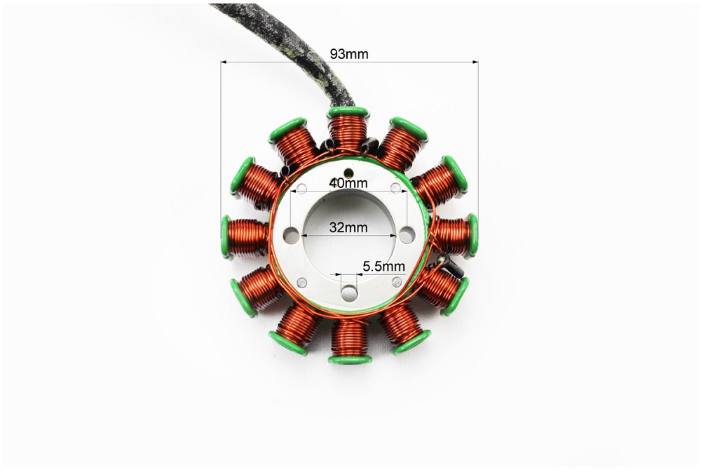 Статор магнето (генератора) (12 котушок роз'єм "тато 3+2"), 200cc (d=93мм) Киев - изображение 3