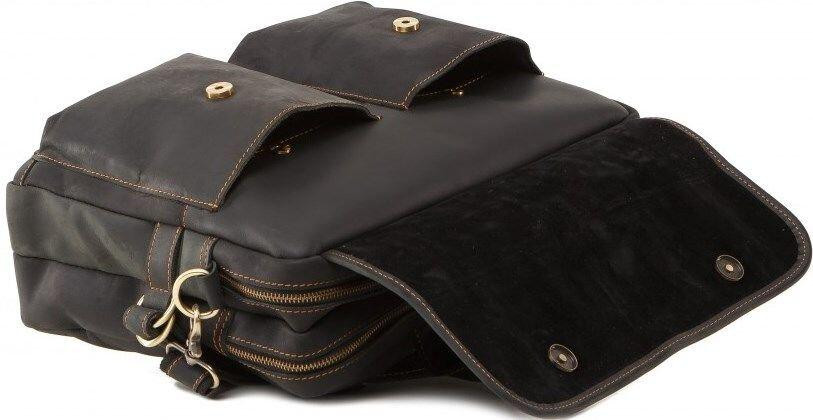 Сумка Vintage 14571 из винтажной кожи Коричневая Киев - изображение 8