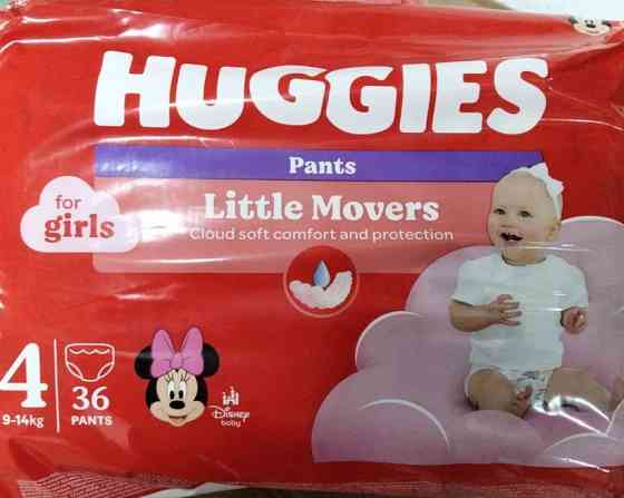 Підгузки-трусики для дівчаток Huggies Little Movers Pants 4 (9-14 кг) Київ