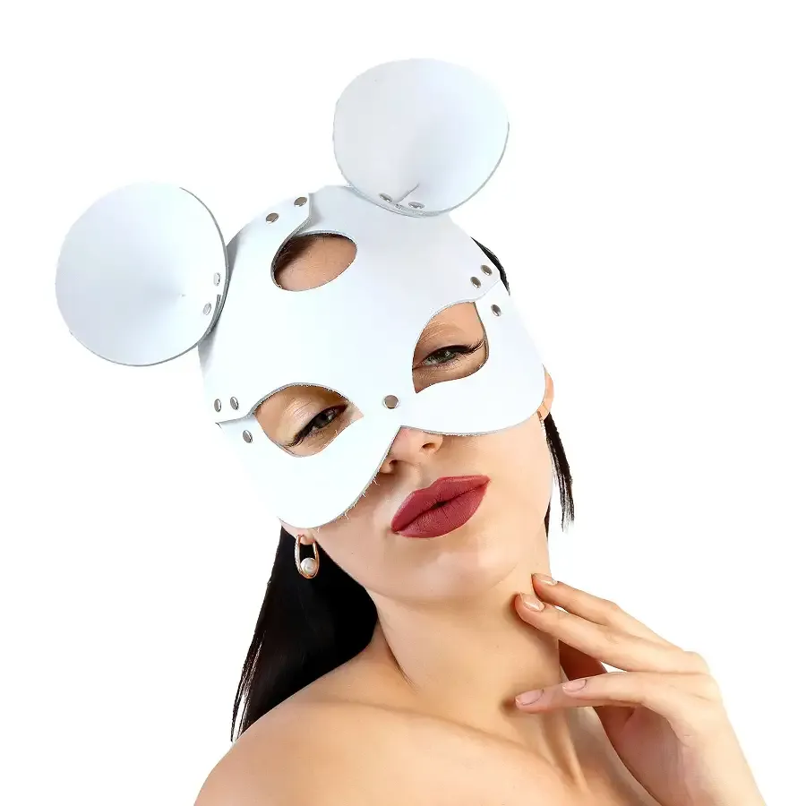 Шкіряна маска мишки Art of Sex - Mouse Mask, колір Білий Львів - фото 1