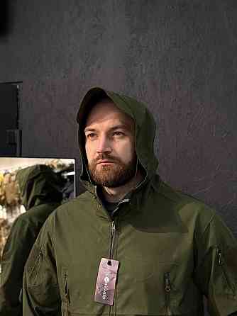 Тактичний костюм Softshell олива чоловічий водонепроникний вітрозахисний літній без утеплення Львів