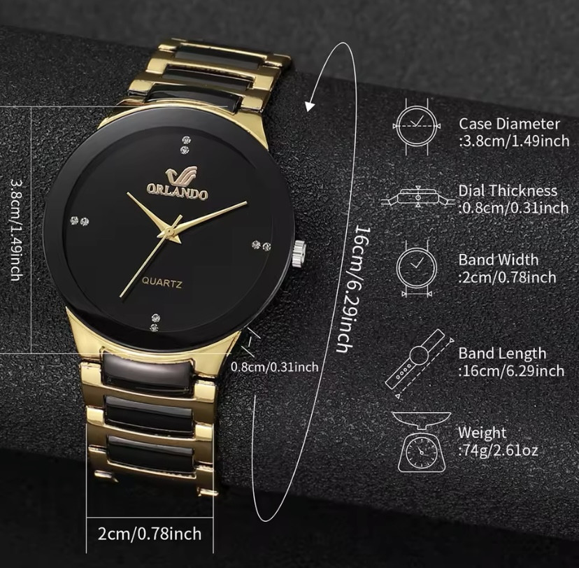 Подарунковий набір для чоловіка та жінки 2 парних годинника чорний Київ - фото 4