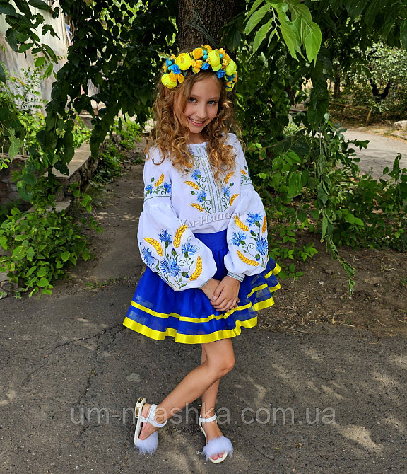 Дитяча вишиванка з волошками та колосками Кривий Ріг - фото 4