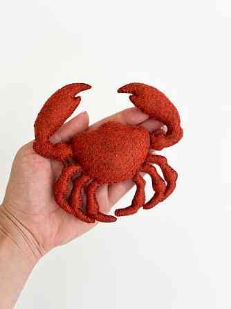 Мягкая фетровая игрушка краб ручной работы – безопасная развивающая игрушка Киев