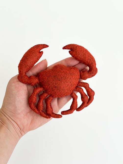 Мягкая фетровая игрушка краб ручной работы – безопасная развивающая игрушка Киев - изображение 1