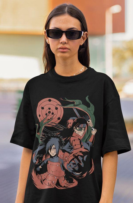 Футболка мужская аниме Наруто оверсайз (S/M/L) Черний AnimeJ0836 Днепр - изображение 10
