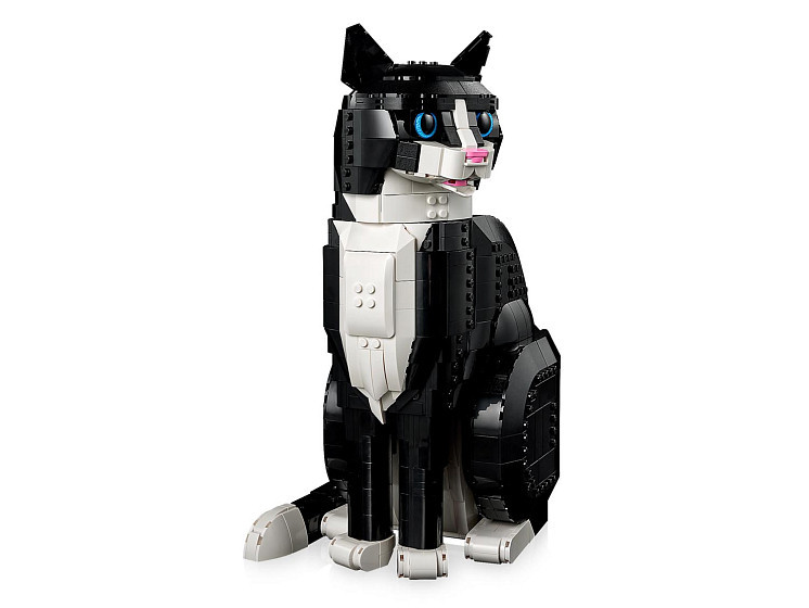 Конструктор Чорно-білий кіт, 1710 деталей сумісний із lego-лого Київ - фото 2