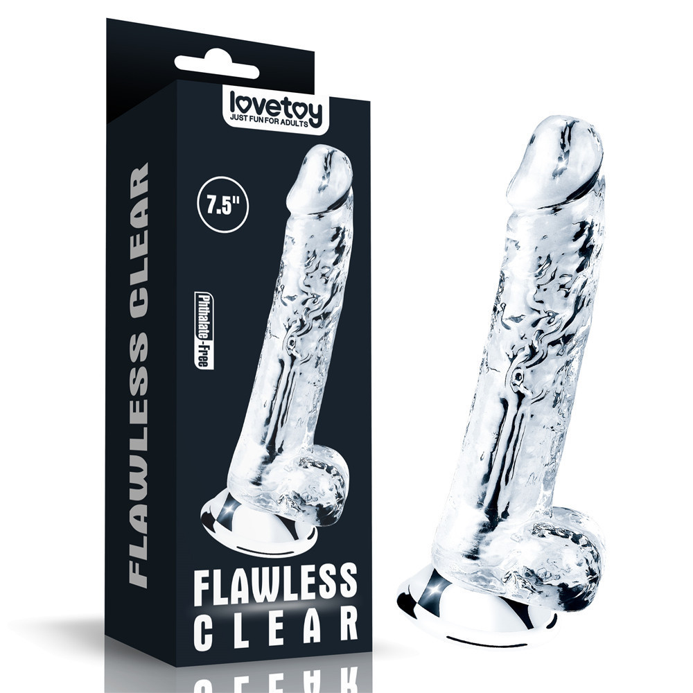 Фалоімітатор - Flawless Clear Dildo 7.5" Clear Sex Aura Київ - фото 1