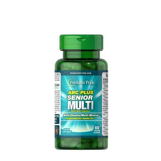 Мультивітамінна формула для людей старше 50 років Puritan's Pride ABC Plus Senior Multivitamin Multi-Mineral Formula 60Caplets Луцьк
