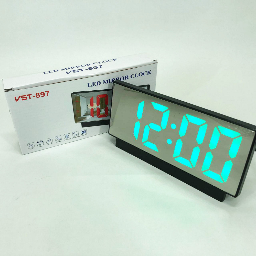 Практичные настольные часы с подсветкой VST-897-4, Часы светодиодные настольные хорошие KU-99 Львов - изображение 7