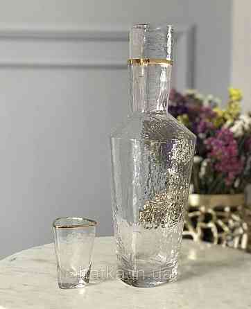 Графин Olens "Прозорий діамант" 1200 мл товсте скло для міцних напоїв Київ