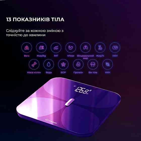 Ваги підлогові Yunmai Pro Black (M1806CH-BK) ( Чорний ) Харків