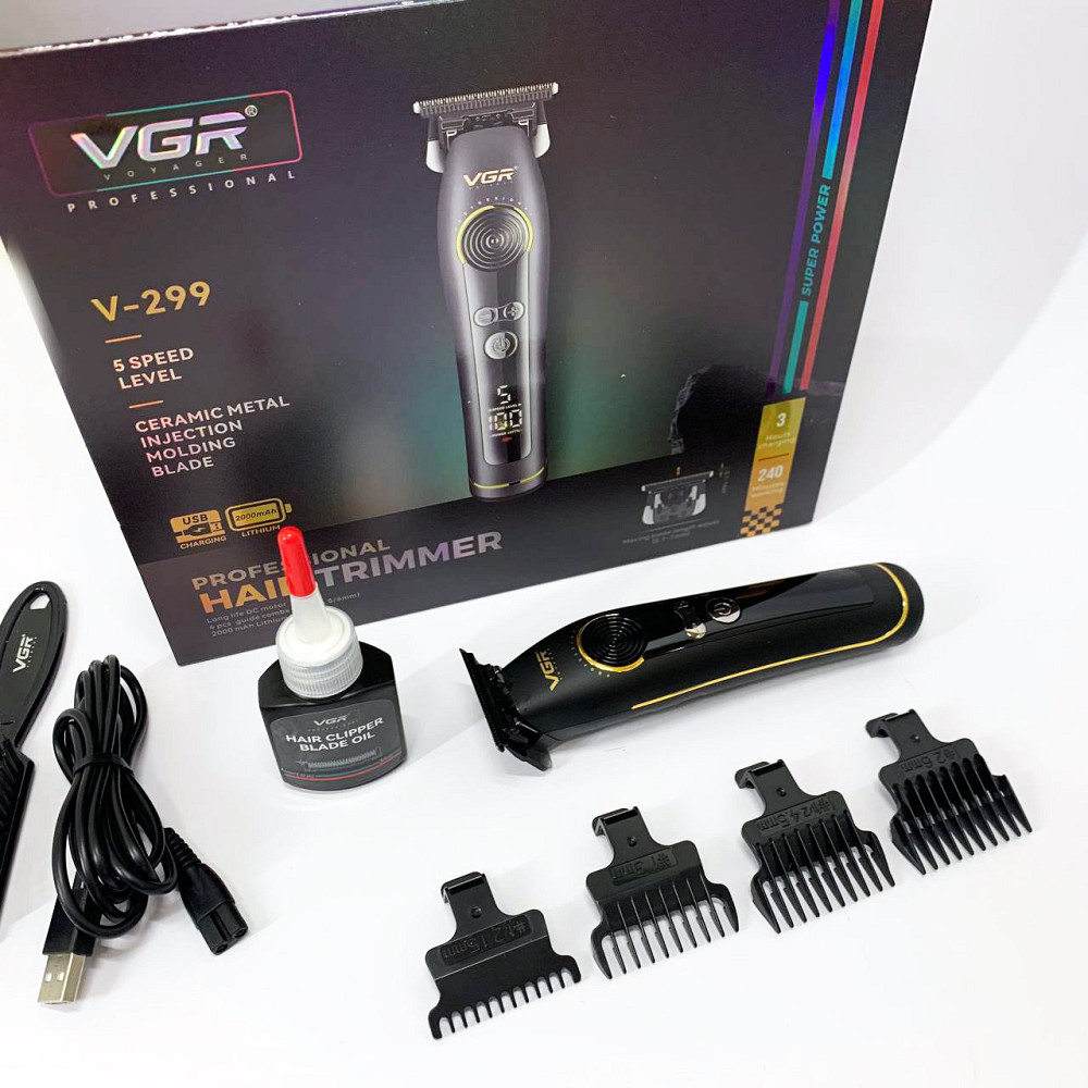 Машинка для стрижки волосся для професіоналів VGR V-299 Електробритва голови UB-97 Київ - фото 4