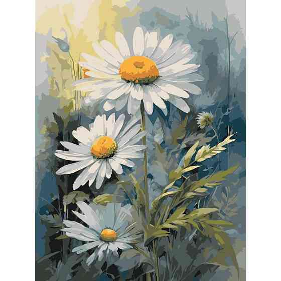 Картина за номерами "Білі ромашки" 13101-AC 40х50 см Вінниця