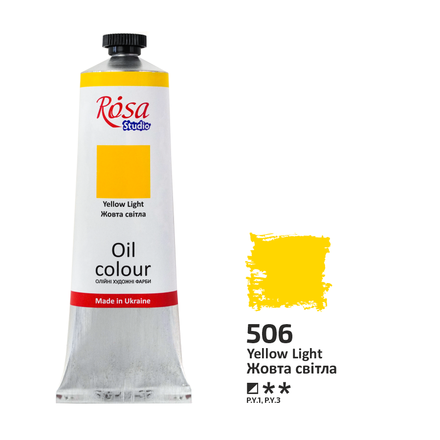 Краска масляная Желтая светлая (506) 100мл ROSA Studio Київ - фото 1