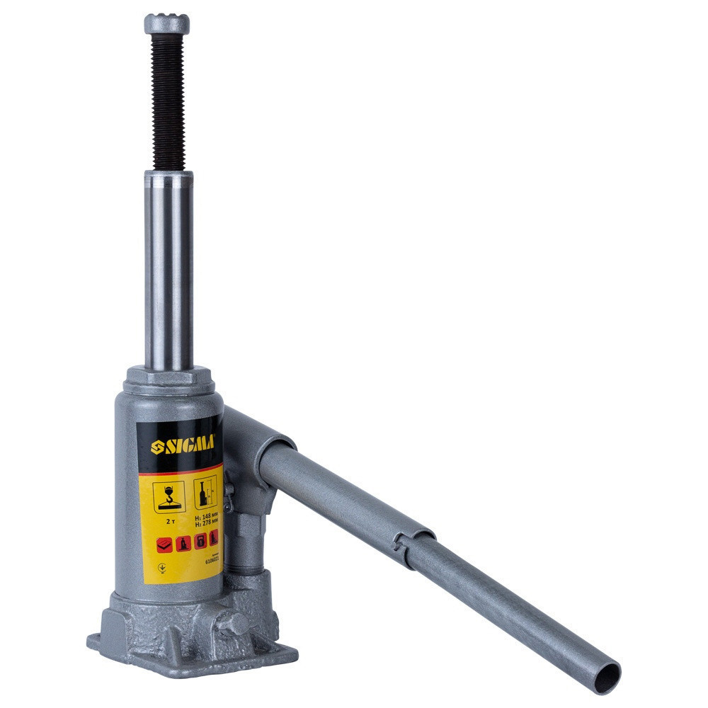 Домкрат гидравлический бутылочный 2т H 148-278мм Standard SIGMA (6106021) Киев - изображение 3