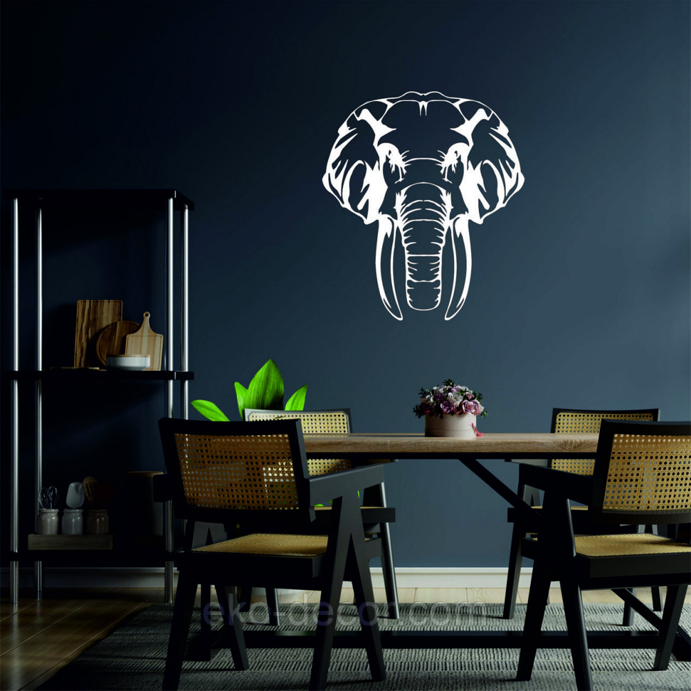 Декоративне настінне Панно  «Слон» , Декор на стіну 70*61 см, Білий Київ - фото 7