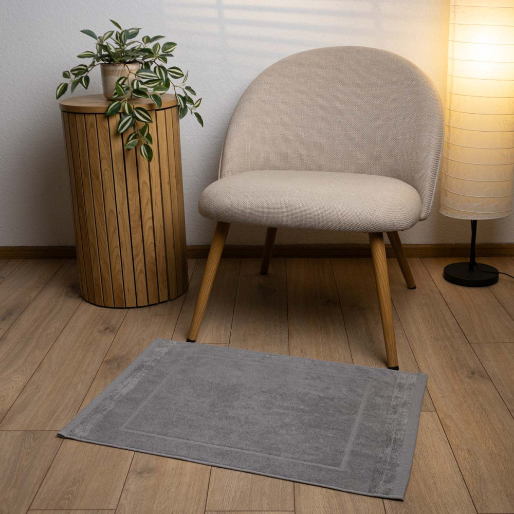 Рушник махровий для ніг Килимок GM Textile 50х70см 500г/м2 (Сірий) Суми - фото 5