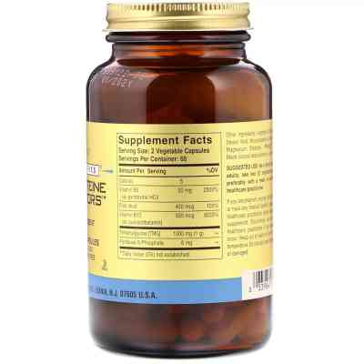 Витамин Solgar Модулятор Гомоцистеина, Homocysteine Modulators, 120 вегета (SOL-01411) Винница