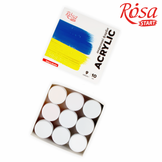 Набор акриловых красок Ukraine 9×10мл ROSA START Киев