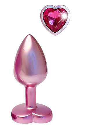 Анальна пробка рожева Dream Toys Gleaming Love з декоративним каменем у вигляді серця, S Sex Aura Київ