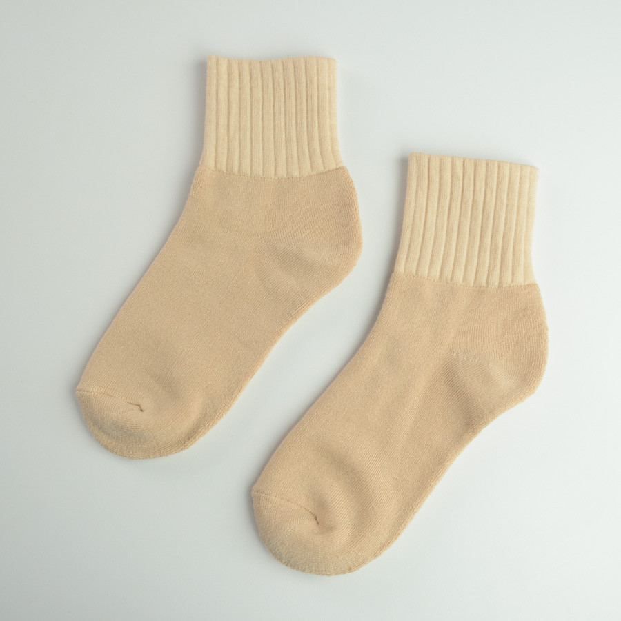 Теплі шкарпетки жіночі класичні з широкою гумкою однотонні GM Textile Високі 36-41 Бежевий Суми - фото 2